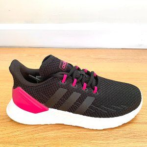 Kids Questar Flow NXT Shoes, Black and Pink, Size 2 - Adidas